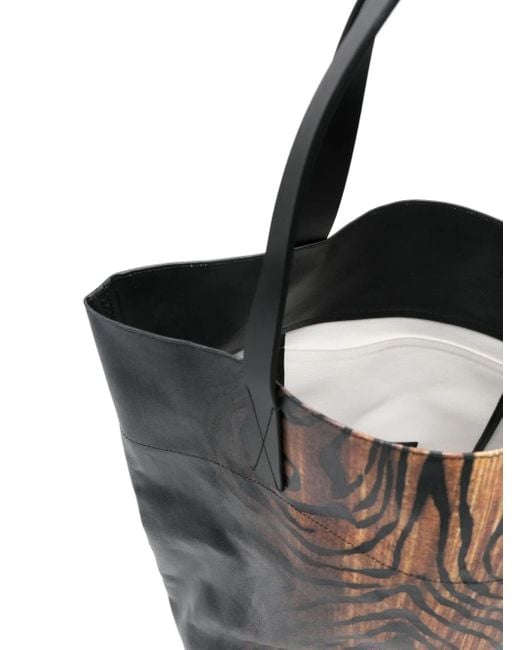 Jean Paul Gaultier ゼブラプリント ハンドバッグ Black