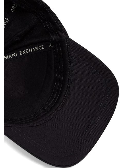 ARMANI EXCHANGE Blue Logo-Patch Baseball Cap for men
