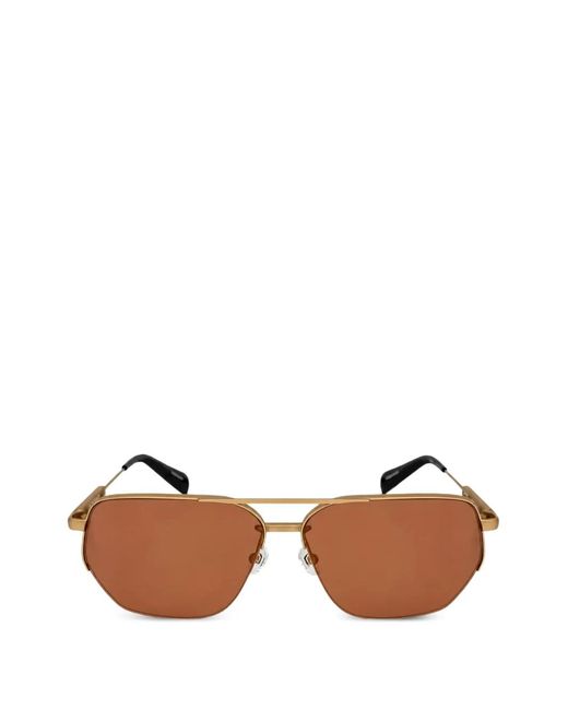 Linda Farrow Brown X Jacquemus Double-Bridge Sunglasses