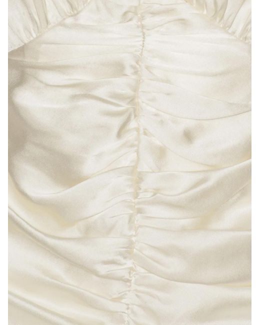 ROTATE BIRGER CHRISTENSEN White Mini Gathered Dress