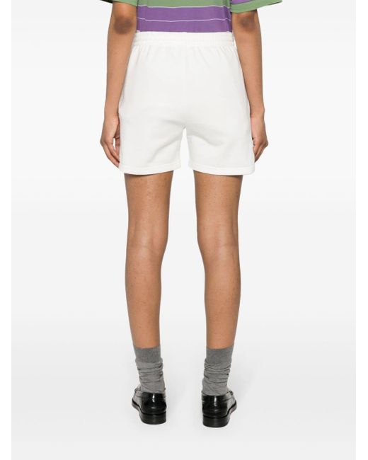 P.A.R.O.S.H. White Gestreifte Jersey-Shorts