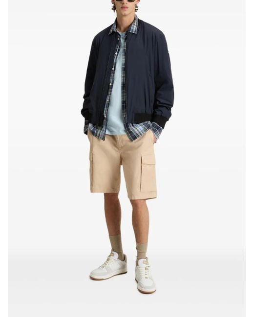 Woolrich Blue Matt Stretch Bomber Jacket for men