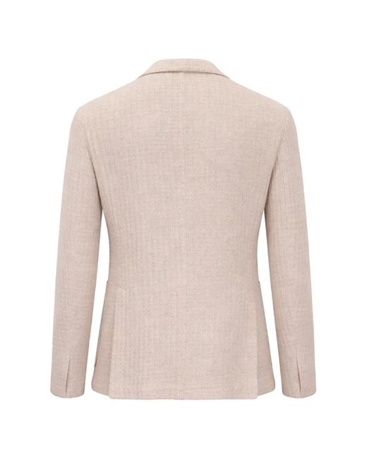 Lubiam Natural Textured Notched Jacket for men