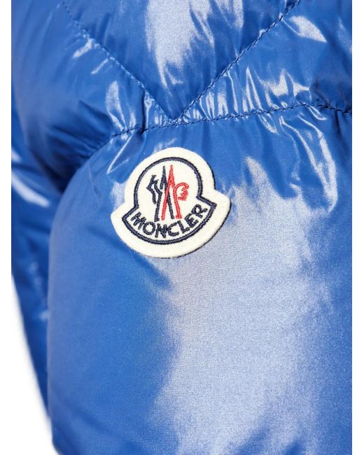 Moncler Blue Quilted Hooded Puffer Jacket for men