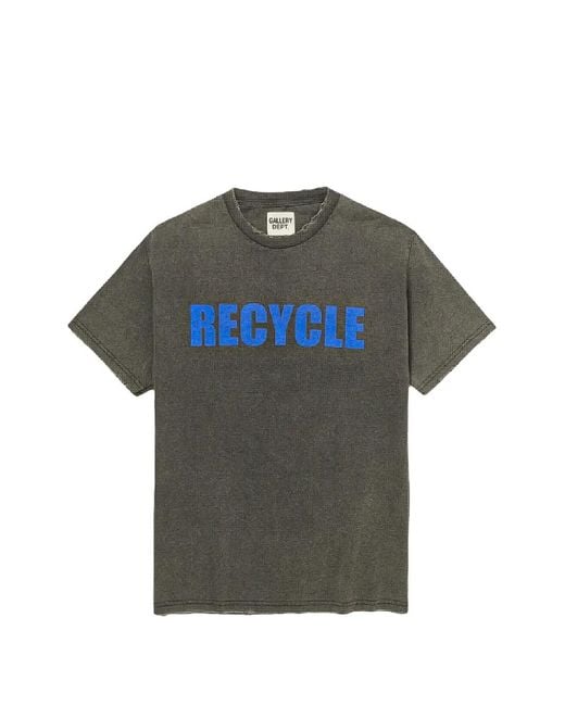 GALLERY DEPT. Gray Recycle Graphic-Print Distressed T-Shirt