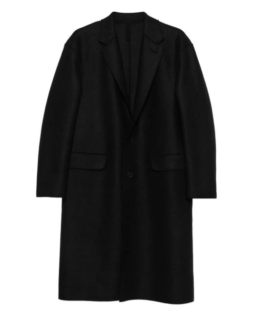 Harris Wharf London Einreihiger Mantel mit Klappentasche in Black für Herren