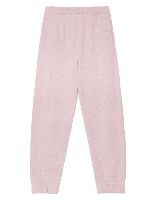 Ganni White Elastic-Cuff Cotton Trousers