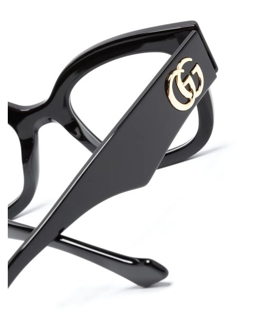 Gucci Brown Double G Round-Frame Glasses