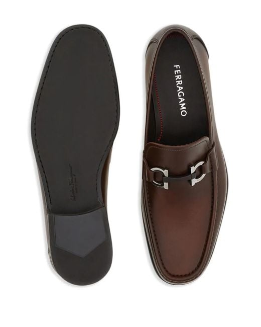 メンズ Ferragamo ガンチーニ ローファー Brown