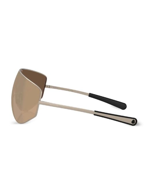 Moncler White Tanium Titanium Geometric Sunglasses