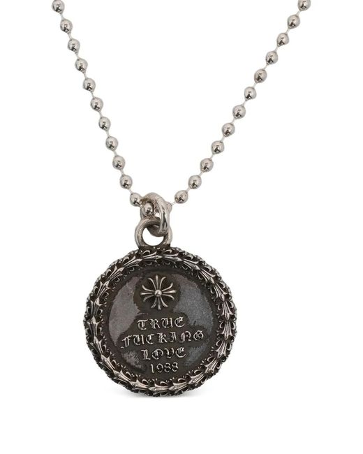 Chrome Hearts Metallic True F*Cking Love Medallion Necklace for men