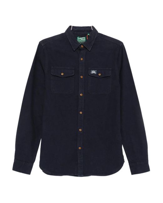 Superdry Blue Corduroy Shirt for men