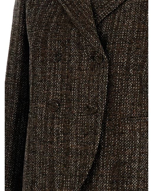 Fendi Black Tweed Double-Breasted Jacket