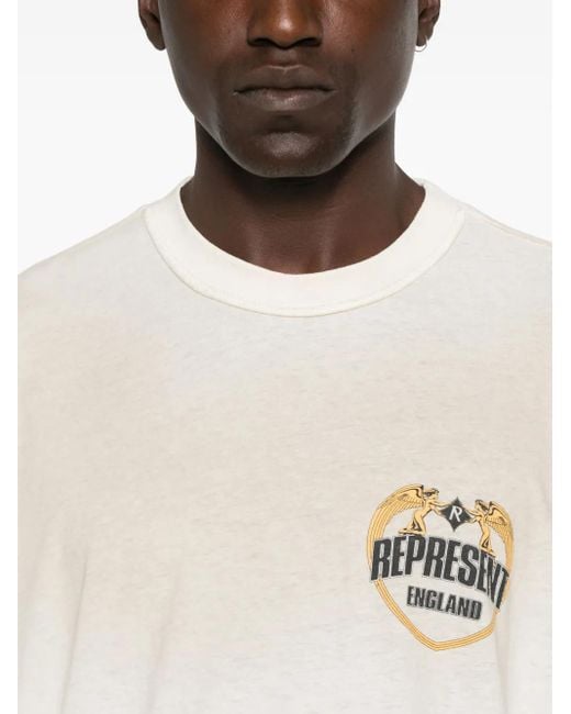 Camiseta con estampado gráfico Represent de hombre de color White