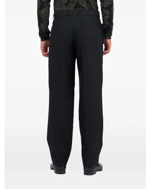 Roberto Cavalli Black Pleated Trousers for men
