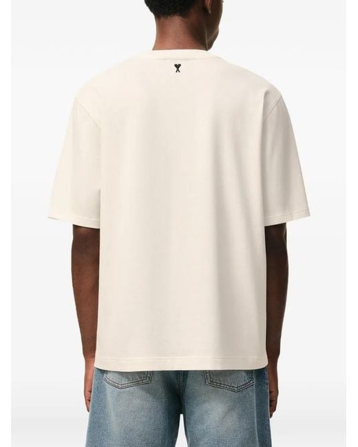 AMI White Boxy Fit T-Shirt