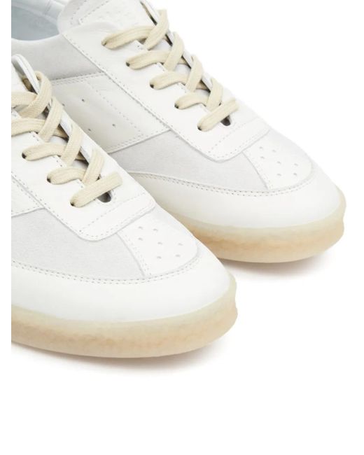 MM6 by Maison Margiela White 6 Court Sneakers for men