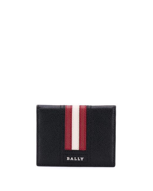 Bally Black Talder Striped Band Wallet for men