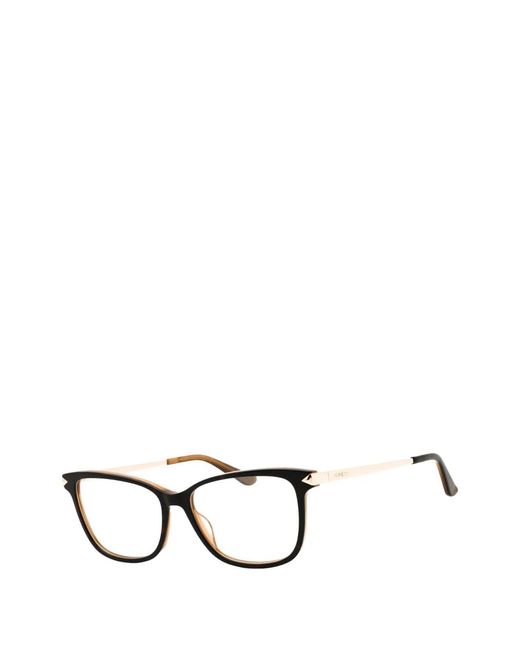 Guess Black Rectangle-Frame Glasses