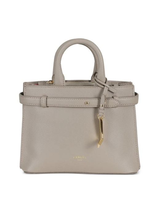 Lancel Natural Top Handle Clutch Bag