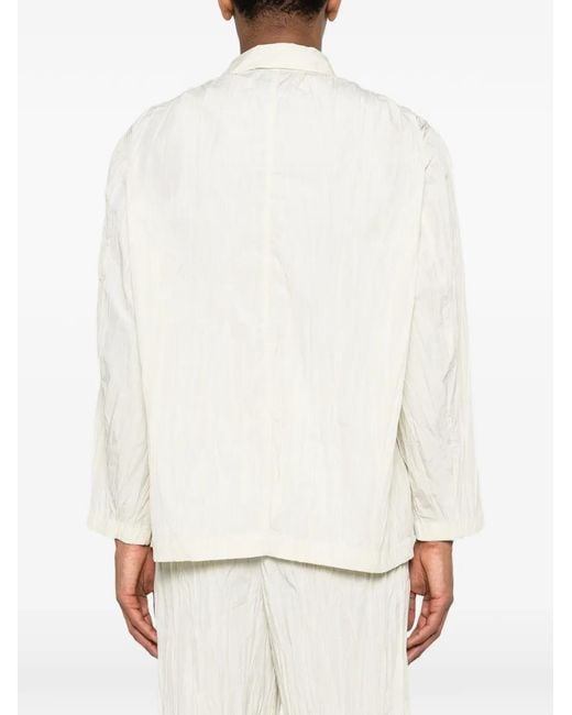 GONGDID DESIGN White Flap-Pocket Jacket for men