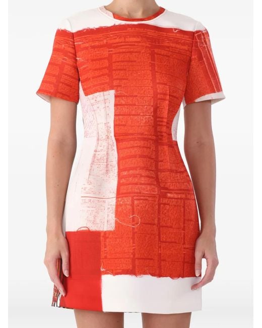Jason Wu Red X Robert Rauschenberg Artwork Mini Dress