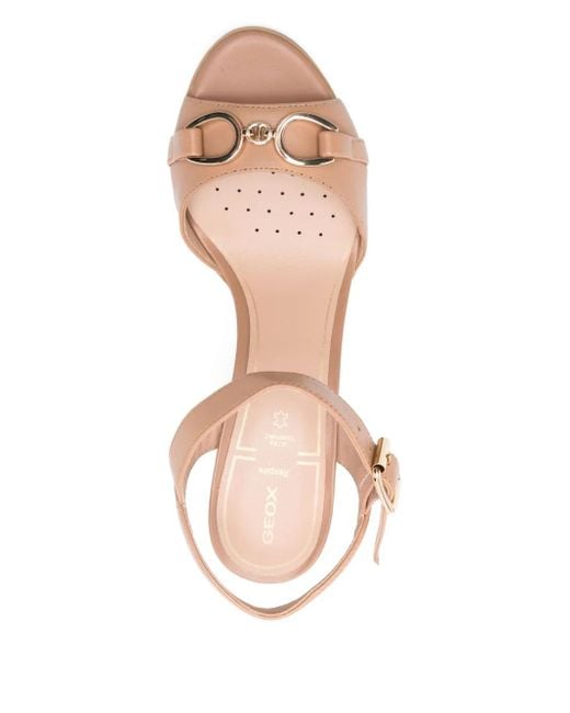 Geox Pink 85Mm Walk Pleasure Buckle-Detail Block-Heel Sandals