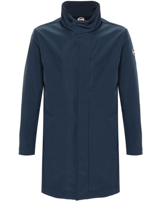 Colmar Blue Rubberised Logo Patch Coat for men