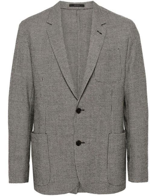 Paul Smith Gray Single-breasted Check-pattern Blazer for men