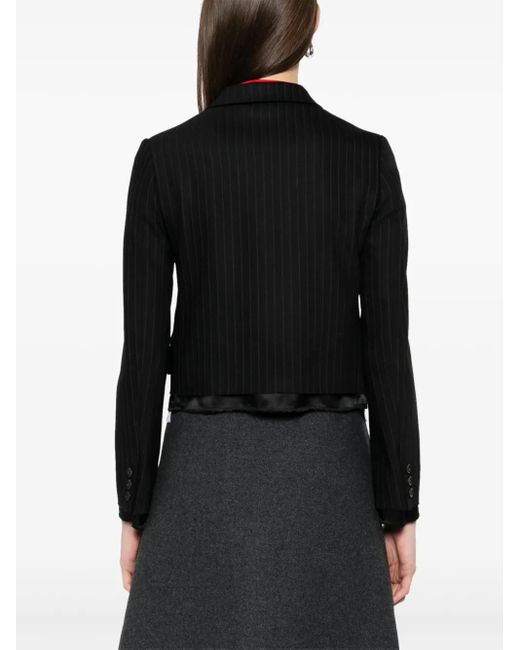 Miu Miu Black Pinstriped Jacket