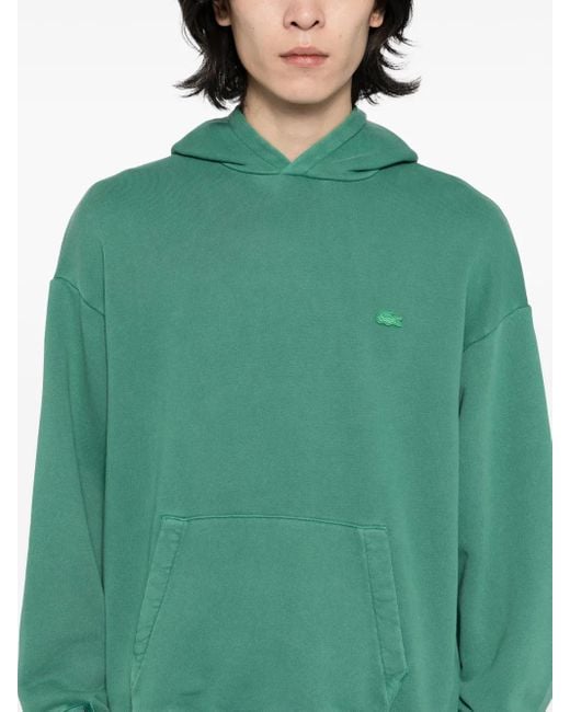 Lacoste Green Washed Effect Hoodie for men
