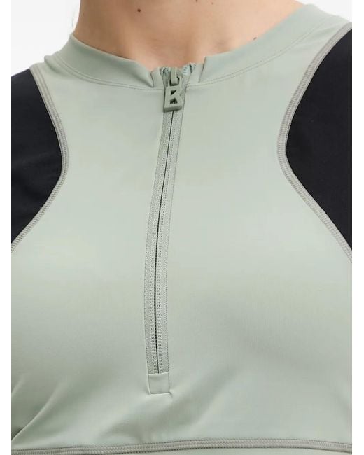 Bogner Fire + Ice Green Caia Logo-Print Zip-Up Top