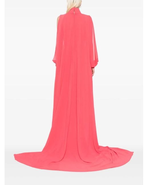Saiid Kobeisy Pink Crepe Georgette Dress