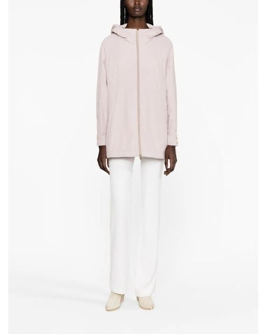 Herno Pink Hooded Zip-Up Jacket