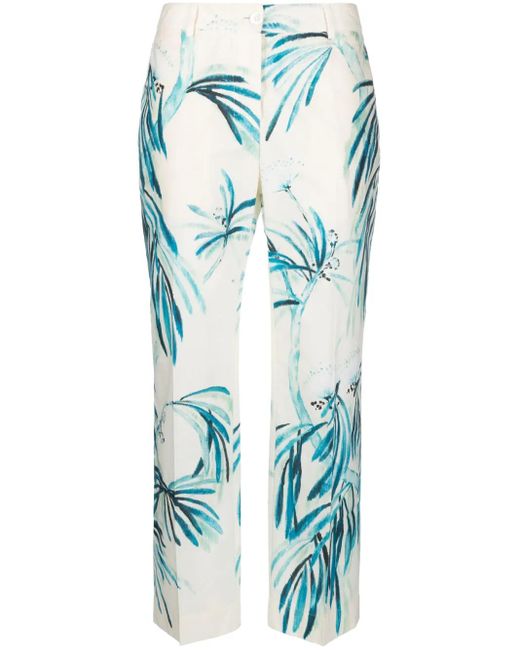 F.R.S For Restless Sleepers Blue Mid-Rise Straight-Leg Trousers