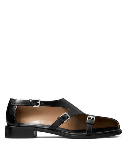 Tory Burch Black 25Mm Multi-Buckle Monk Shoes