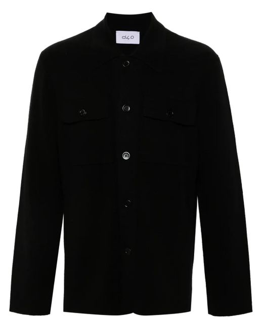 D4.0 Black Knitted Shirt for men