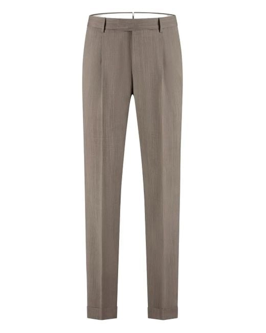 メンズ PT Torino Tailored Trousers Gray