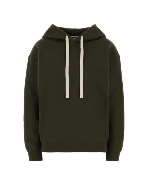 Jil Sander Green Relaxed-Fit Dropped-Shoulder Hoodie