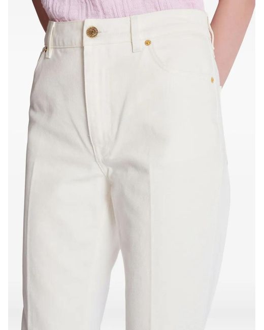 Balmain White Straight-Leg Denim Jeans