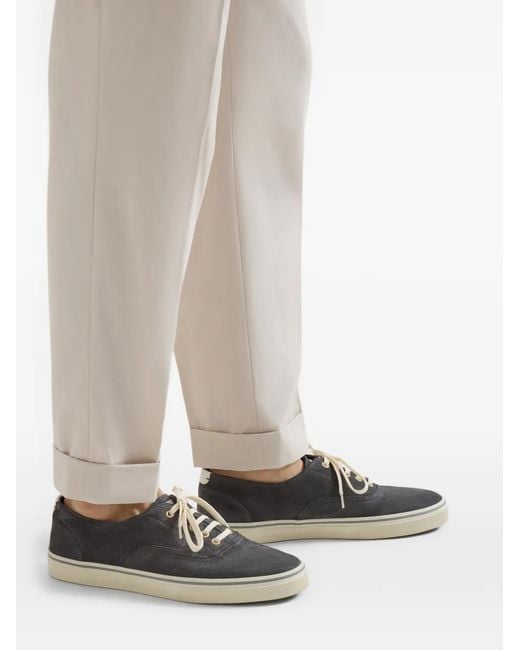 Brunello Cucinelli Black Leather Sneakers for men