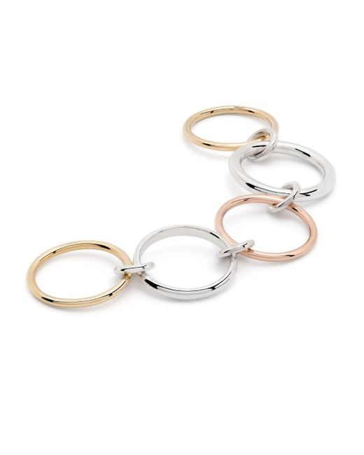Spinelli Kilcollin White 18kt Yellow Gold And Sterling Silver Linked Ring