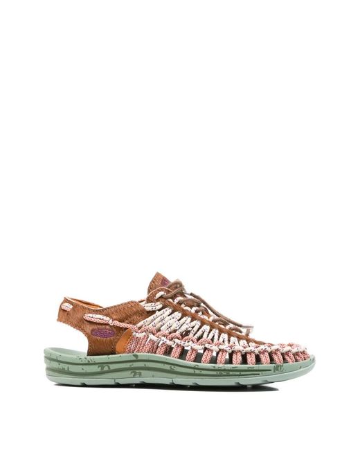 Keen White Uneek Lea Cord-Embellished Sandals