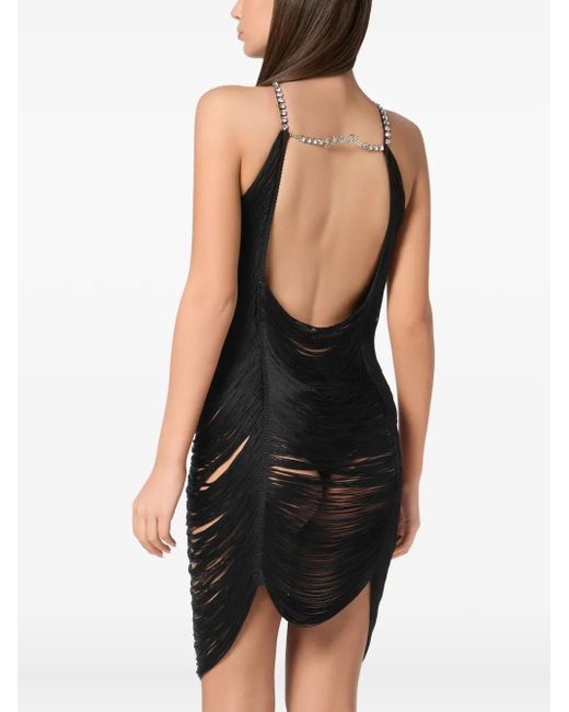 Philipp Plein Black Fragnes Mini Dress