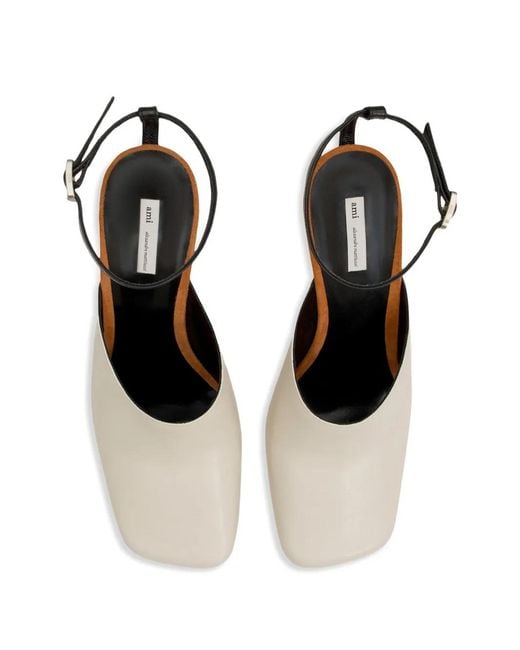 AMI Natural 85Mm Wedge Mules
