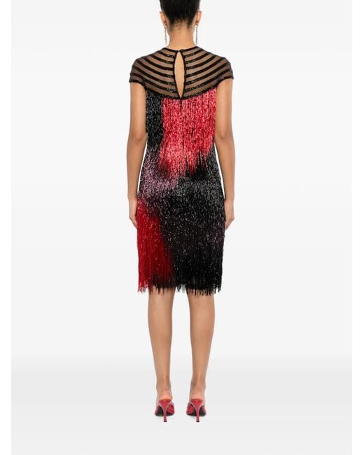 Naeem Khan Layered Fringe Dress