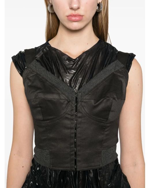 Elena Velez Black Bustier-Style Top