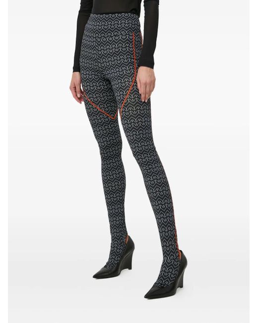 Patrizia Pepe Black Printed Leggings