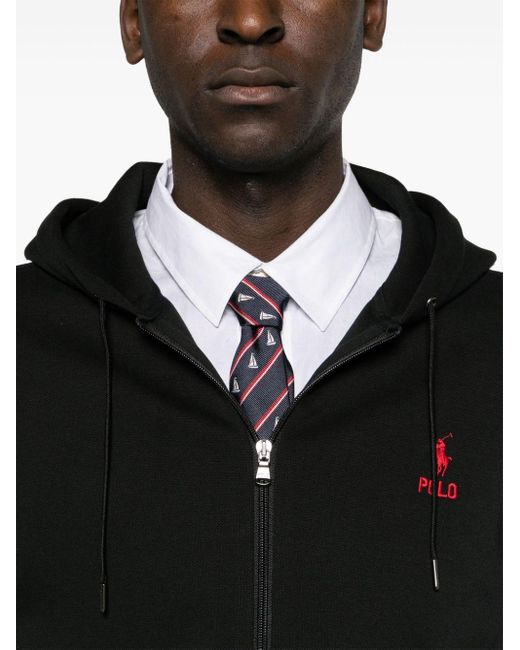 Hoodie zippé à rayures Polo Ralph Lauren pour homme en coloris Black