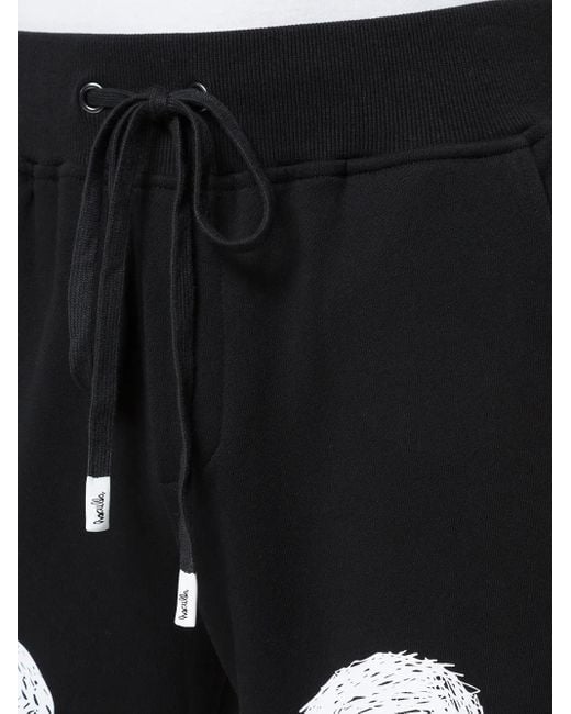 Haculla Black Hotel Couple Track Pants for men